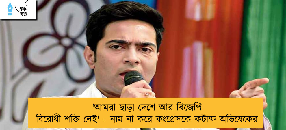 'আমরা ছাড়া দেশে আর বিজেপি বিরোধী শক্তি নেই' - নাম না করে কংগ্রেসকে কটাক্ষ অভিষেকের