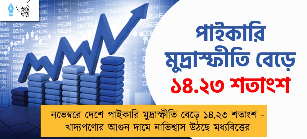 নভেম্বরে দেশে পাইকারি মুদ্রাস্ফীতি বেড়ে ১৪.২৩ শতাংশ - খাদ্যপণ্যের আগুন দামে নাভিশ্বাস উঠছে মধ্যবিত্তের