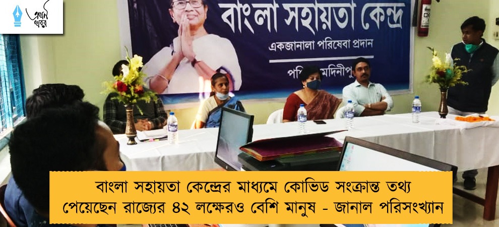 বাংলা সহায়তা কেন্দ্রের মাধ্যমে কোভিড সংক্রান্ত তথ্য পেয়েছেন রাজ্যের ৪২ লক্ষেরও বেশি মানুষ - জানাল পরিসংখ্যান