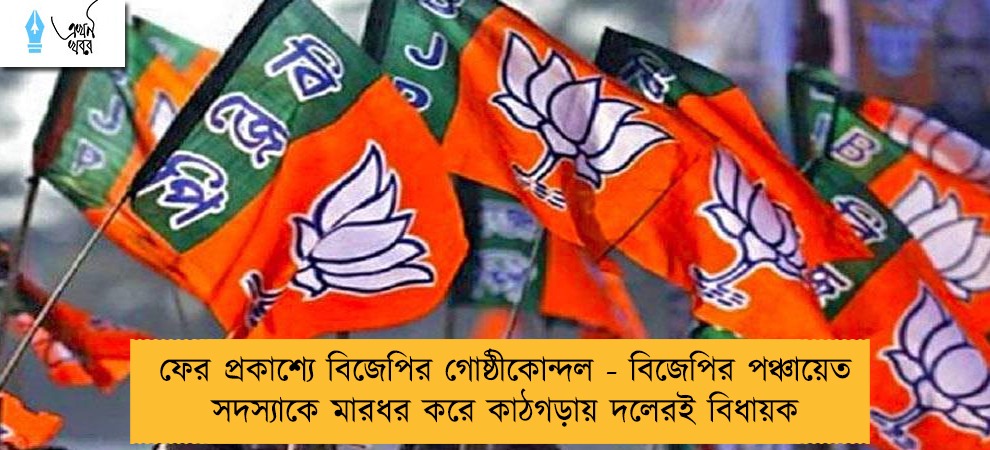 ফের প্রকাশ্যে বিজেপির গোষ্ঠীকোন্দল - বিজেপির পঞ্চায়েত সদস্যাকে মারধর করে কাঠগড়ায় দলেরই বিধায়ক