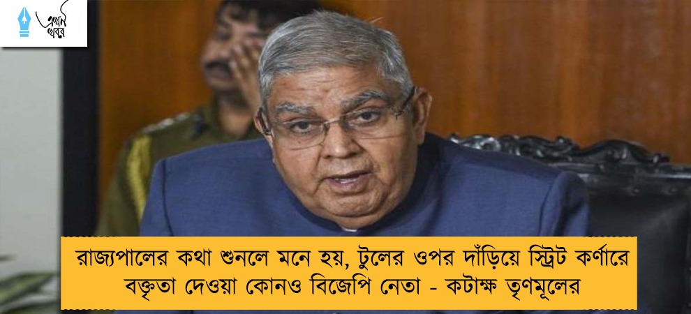 রাজ্যপালের কথা শুনলে মনে হয়, টুলের ওপর দাঁড়িয়ে স্ট্রিট কর্ণারে বক্তৃতা দেওয়া কোনও বিজেপি নেতা - কটাক্ষ তৃণমূলের