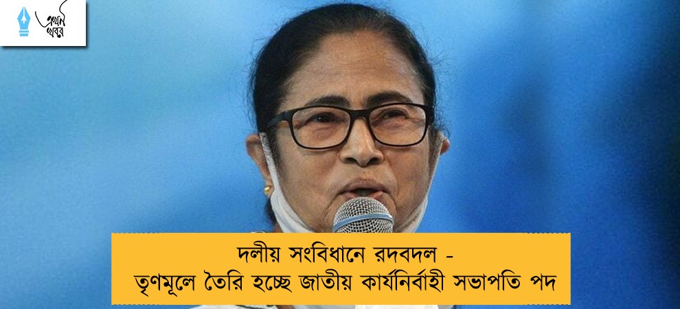 দলীয় সংবিধানে রদবদল - তৃণমূলে তৈরি হচ্ছে জাতীয় কার্যনির্বাহী সভাপতি পদ