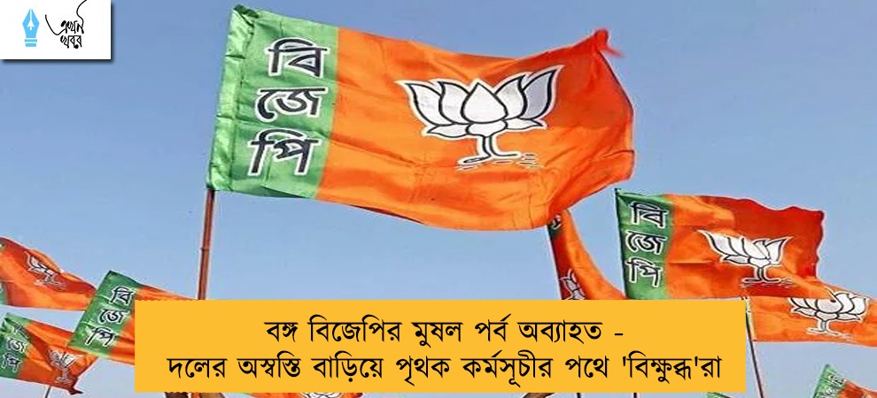 বঙ্গ বিজেপির মুষল পর্ব অব্যাহত - দলের অস্বস্তি বাড়িয়ে পৃথক কর্মসূচীর পথে 'বিক্ষুব্ধ'রা