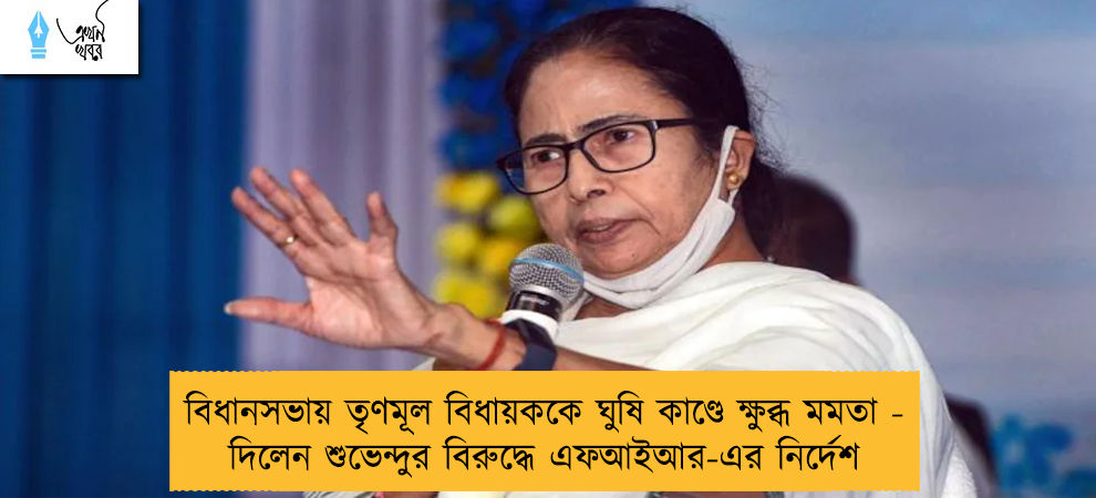 বিধানসভায় তৃণমূল বিধায়ককে ঘুষি কাণ্ডে ক্ষুব্ধ মমতা - দিলেন শুভেন্দুর বিরুদ্ধে এফআইআর-এর নির্দেশ
