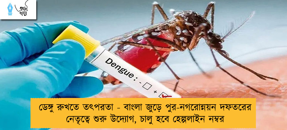 ডেঙ্গু রুখতে তৎপরতা - বাংলা জুড়ে পুর-নগরোন্নয়ন দফতরের নেতৃত্বে শুরু উদ্যোগ, চালু হবে হেল্পলাইন নম্বর