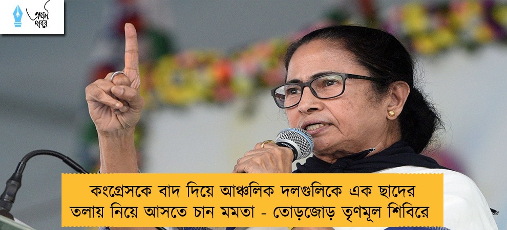 কংগ্রেসকে বাদ দিয়ে আঞ্চলিক দলগুলিকে এক ছাদের তলায় নিয়ে আসতে চান মমতা - তোড়জোড় তৃণমূল শিবিরে