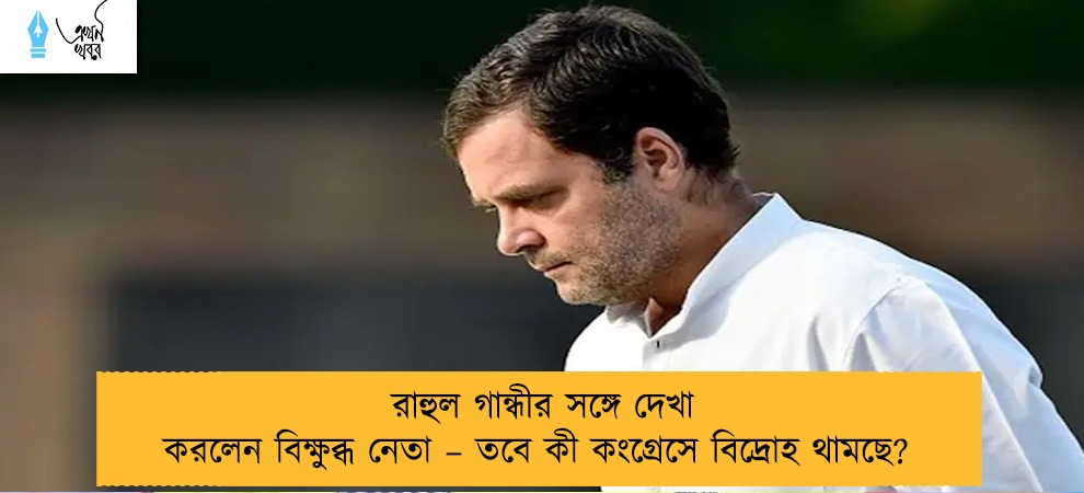 রাহুল গান্ধীর সঙ্গে দেখা করলেন বিক্ষুব্ধ নেতা – তবে কী কংগ্রেসে বিদ্রোহ থামছে?