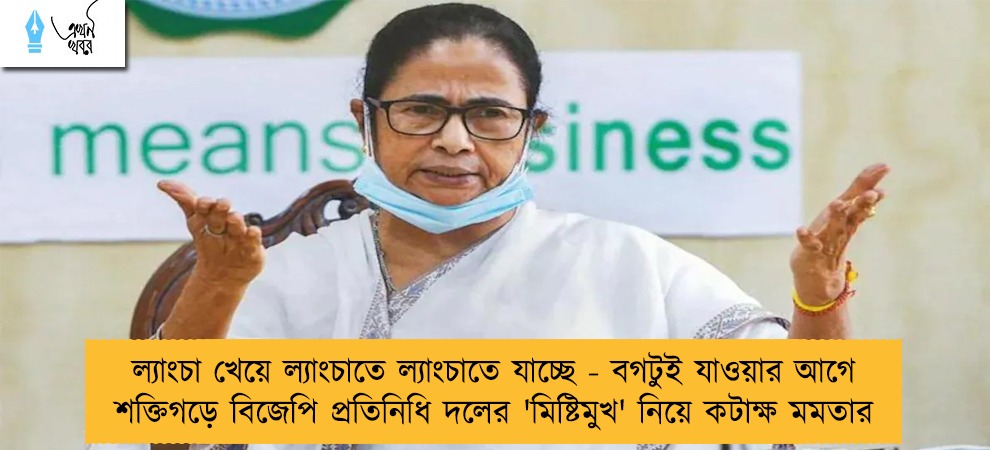 ল্যাংচা খেয়ে ল্যাংচাতে ল্যাংচাতে যাচ্ছে - বগটুই যাওয়ার আগে শক্তিগড়ে বিজেপি প্রতিনিধি দলের 'মিষ্টিমুখ' নিয়ে কটাক্ষ মমতার