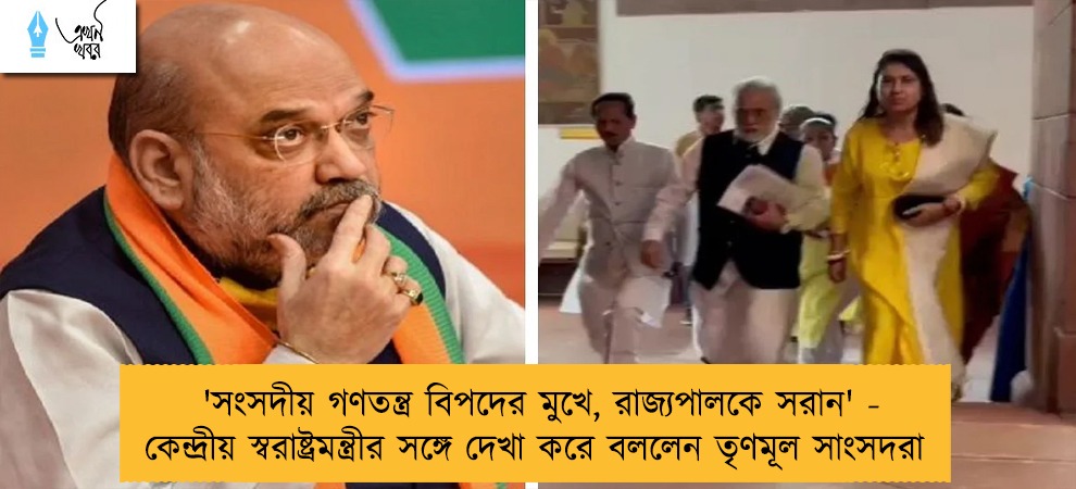 'সংসদীয় গণতন্ত্র বিপদের মুখে, রাজ্যপালকে সরান' - কেন্দ্রীয় স্বরাষ্ট্রমন্ত্রীর সঙ্গে দেখা করে বললেন তৃণমূল সাংসদরা