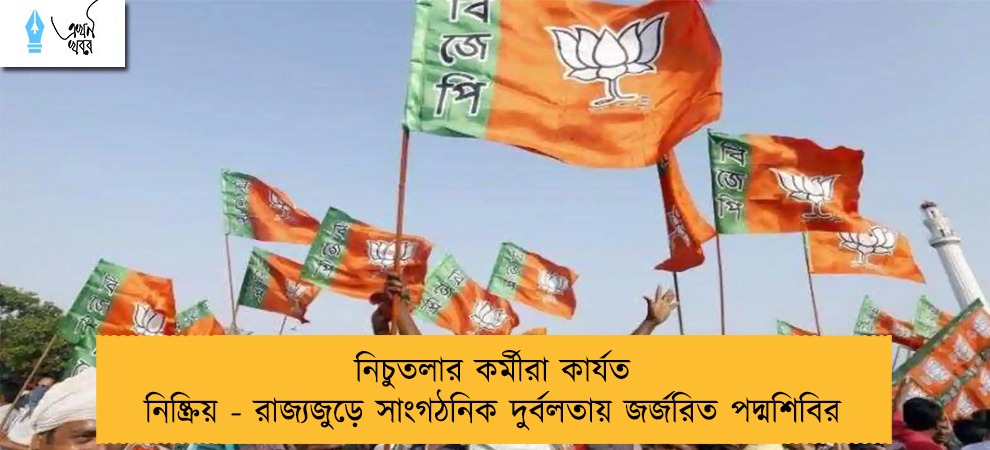 নিচুতলার কর্মীরা কার্যত নিষ্ক্রিয় - রাজ্যজুড়ে সাংগঠনিক দুর্বলতায় জর্জরিত পদ্মশিবির