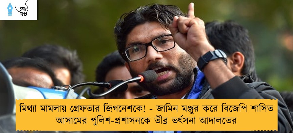 মিথ্যা মামলায় গ্রেফতার জিগনেশকে! - জামিন মঞ্জুর করে বিজেপি শাসিত আসামের পুলিশ-প্রশাসনকে তীব্র ভর্ৎসনা আদালতের