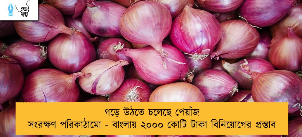 গড়ে উঠতে চলেছে পেয়াঁজ সংরক্ষণ পরিকাঠামো - বাংলায় ২০০০ কোটি টাকা বিনিয়োগের প্রস্তাব