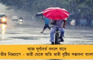 আজ ঘূর্ণাবর্ত বদলে যাবে গভীর নিম্নচাপে – ভারী থেকে অতি ভারী বৃষ্টির সম্ভাবনা বাংলায়