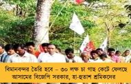 বিমানবন্দর তৈরি হবে – ৩০ লক্ষ চা গাছ কেটে ফেলছে আসামের বিজেপি সরকার, হা-হুতাশ শ্রমিকদের