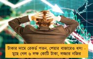 টাকার দামে রেকর্ড পতন, শেয়ার বাজারেও ধস! - মুছে গেল ৬ লক্ষ কোটি টাকা, লজ্জার নজির