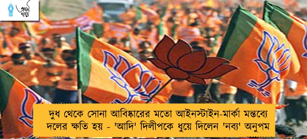 দুধ থেকে সোনা আবিষ্কারের মতো আইনস্টাইন-মার্কা মন্তব্যে দলের ক্ষতি হয় - 'আদি' দিলীপকে ধুয়ে দিলেন 'নব্য' অনুপম