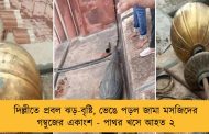 দিল্লীতে প্রবল ঝড়-বৃষ্টি, ভেঙে পড়ল জামা মসজিদের গম্বুজের একাংশ - পাথর খসে আহত ২