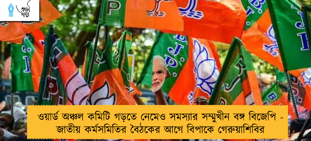 ওয়ার্ড অঞ্চল কমিটি গড়তে নেমেও সমস্যার সম্মুখীন বঙ্গ বিজেপি - জাতীয় কর্মসমিতির বৈঠকের আগে বিপাকে গেরুয়াশিবির