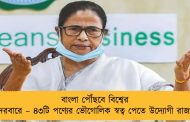 বাংলা পৌঁছবে বিশ্বের দরবারে – ৪৩টি পণ্যের ভৌগোলিক স্বত্ব পেতে উদ্যোগী রাজ্য