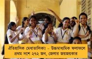 ঐতিহাসিক মেধাতালিকা! – উচ্চমাধ্যমিক ফলাফলে প্রথম দশে ২৭২ জন, জেলার জয়জয়কার