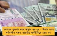 ডলারের তুলনায় কমে দাঁড়াল ৭৮.২৯ – টাকার দামে সর্বকালীন পতন, ভারতীয় অর্থনীতিতে ফের ধস