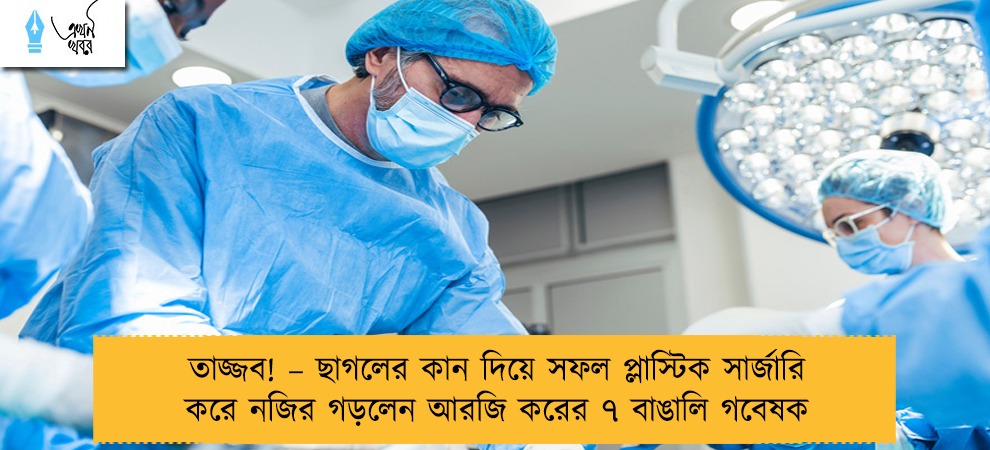 তাজ্জব! – ছাগলের কান দিয়ে সফল প্লাস্টিক সার্জারি করে নজির গড়লেন আরজি করের ৭ বাঙালি গবেষক