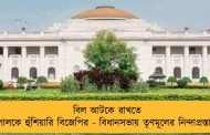 বিল আটকে রাখতে রাজ্যপালকে হুঁশিয়ারি বিজেপির - বিধানসভায় তৃণমূলের নিন্দাপ্রস্তাব পাশ