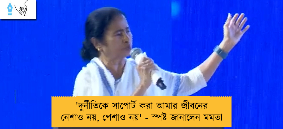 'দুর্নীতিকে সাপোর্ট করা আমার জীবনের নেশাও নয়, পেশাও নয়' - স্পষ্ট জানালেন মমতা