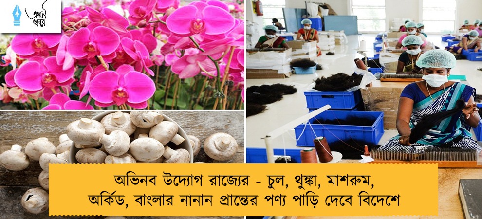 অভিনব উদ্যোগ রাজ্যের - চুল, থুঙ্কা, মাশরুম, অর্কিড, বাংলার নানান প্রান্তের পণ্য পাড়ি দেবে বিদেশে