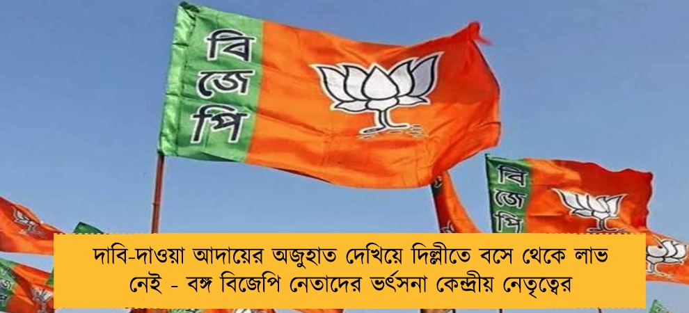 দাবি-দাওয়া আদায়ের অজুহাত দেখিয়ে দিল্লীতে বসে থেকে লাভ নেই - বঙ্গ বিজেপি নেতাদের ভর্ৎসনা কেন্দ্রীয় নেতৃত্বের