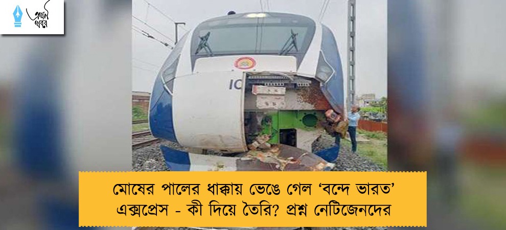 মোষের পালের ধাক্কায় ভেঙে গেল ‘বন্দে ভারত’ এক্সপ্রেস - কী দিয়ে তৈরি? প্রশ্ন নেটিজেনদের