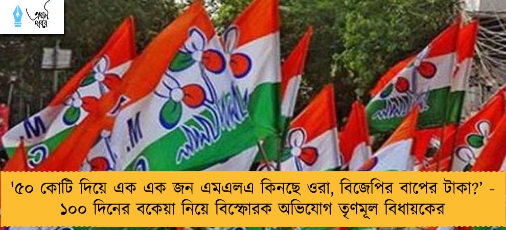 '৫০ কোটি দিয়ে এক এক জন এমএলএ কিনছে ওরা, বিজেপির বাপের টাকা?’ - ১০০ দিনের বকেয়া নিয়ে বিস্ফোরক অভিযোগ তৃণমূল বিধায়কের