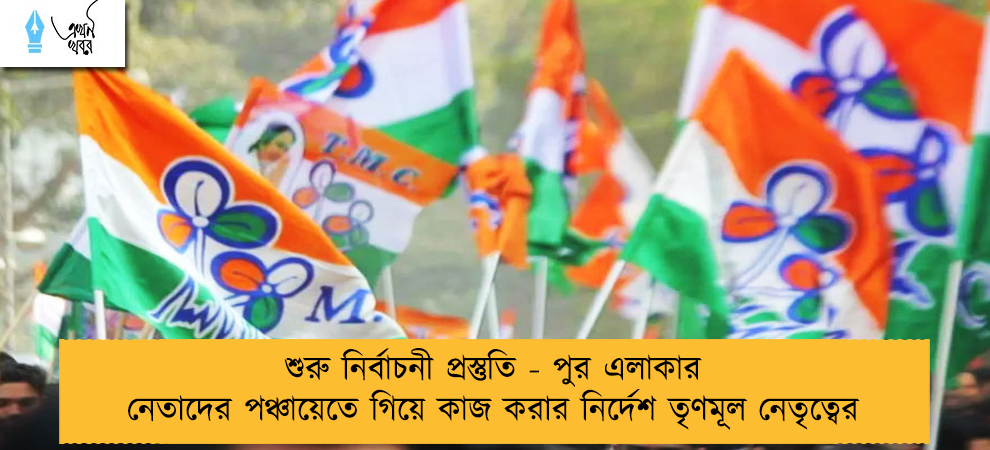 শুরু নির্বাচনী প্রস্তুতি - পুর এলাকার নেতাদের পঞ্চায়েতে গিয়ে কাজ করার নির্দেশ তৃণমূল নেতৃত্বের