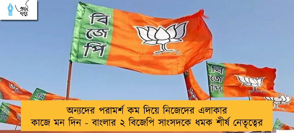 অন্যদের পরামর্শ কম দিয়ে নিজেদের এলাকার কাজে মন দিন - বাংলার ২ বিজেপি সাংসদকে ধমক শীর্ষ নেতৃত্বের