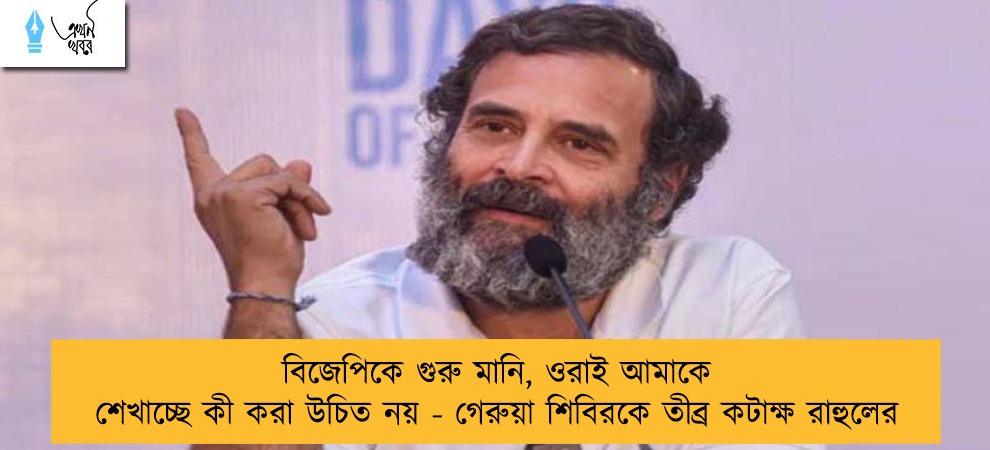 বিজেপিকে গুরু মানি, ওরাই আমাকে শেখাচ্ছে কী করা উচিত নয় - গেরুয়া শিবিরকে তীব্র কটাক্ষ রাহুলের