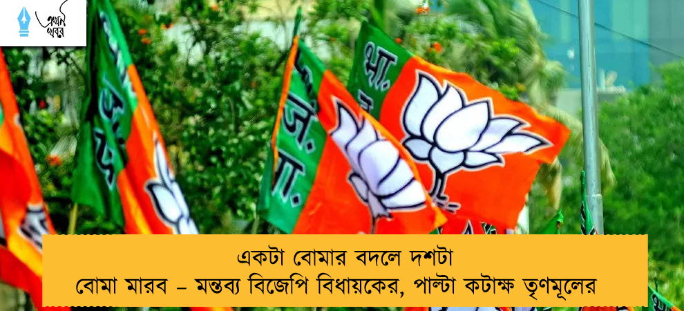 একটা বোমার বদলে দশটা বোমা মারব – মন্তব্য বিজেপি বিধায়কের, পাল্টা কটাক্ষ তৃণমূলের