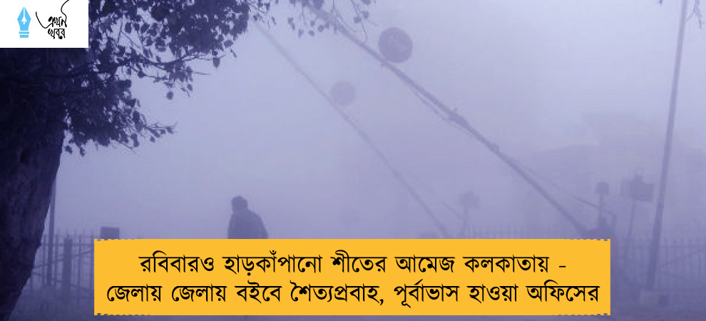 রবিবারও হাড়কাঁপানো শীতের আমেজ কলকাতায় - জেলায় জেলায় বইবে শৈত্যপ্রবাহ, পূর্বাভাস হাওয়া অফিসের