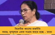 বিরোধীরা ধ্বংসের রাজনীতি করছে, তৃণমূলকে একক সংগ্রাম করতে হচ্ছে – মমতা
