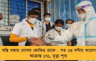 স্বস্তি বজায় দেশের কোভিড গ্রাফে - গত ২৪ ঘণ্টায় করোনা আক্রান্ত ১৭১, মৃত্যু শূন্য