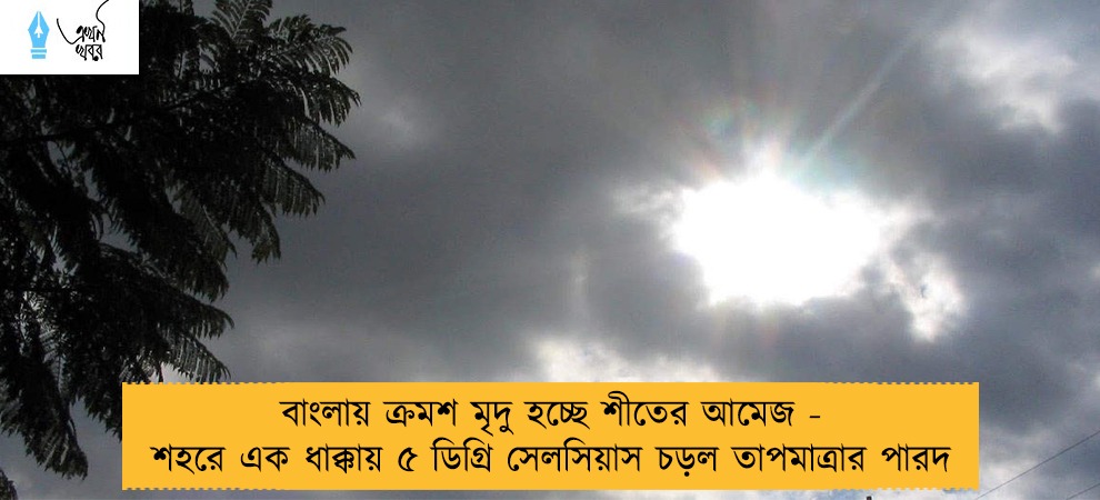 বাংলায় ক্রমশ মৃদু হচ্ছে শীতের আমেজ - শহরে এক ধাক্কায় ৫ ডিগ্রি সেলসিয়াস চড়ল তাপমাত্রার পারদ
