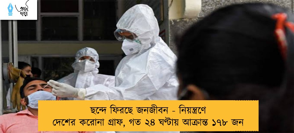 ছন্দে ফিরছে জনজীবন - নিয়ন্ত্রণে দেশের করোনা গ্রাফ, গত ২৪ ঘণ্টায় আক্রান্ত ১৭৮ জন