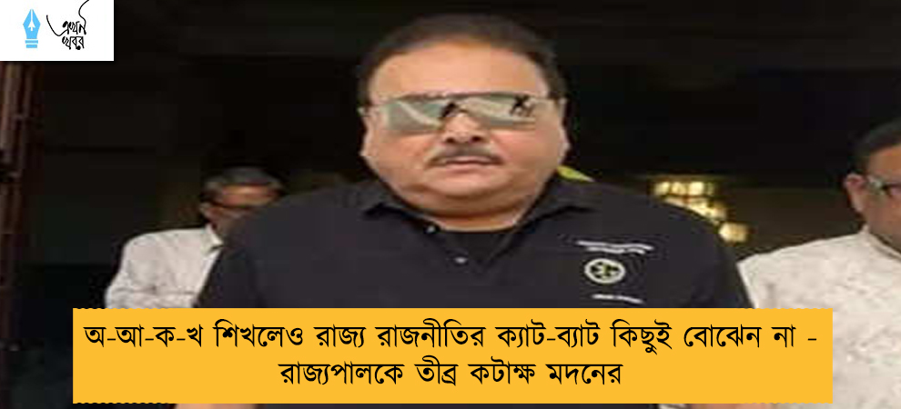 অ-আ-ক-খ শিখলেও রাজ্য রাজনীতির ক্যাট-ব্যাট কিছুই বোঝেন না - রাজ্যপালকে তীব্র কটাক্ষ মদনের