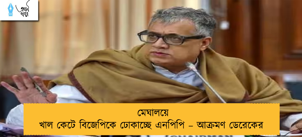 মেঘালয়ে খাল কেটে বিজেপিকে ঢোকাচ্ছে এনপিপি – আক্রমণ ডেরেকের