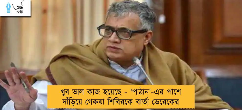 খুব ভাল কাজ হয়েছে - 'পাঠান'-এর পাশে দাঁড়িয়ে গেরুয়া শিবিরকে বার্তা ডেরেকের