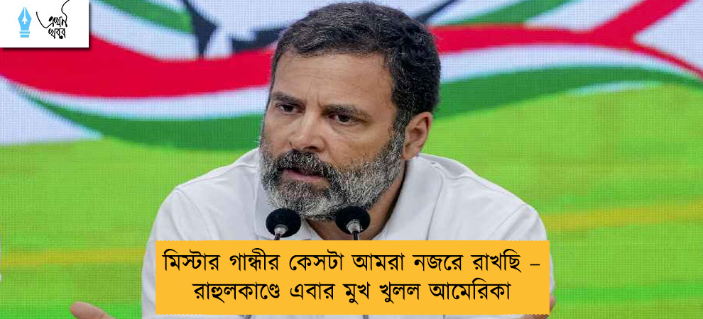 মিস্টার গান্ধীর কেসটা আমরা নজরে রাখছি – রাহুলকাণ্ডে এবার মুখ খুলল আমেরিকা