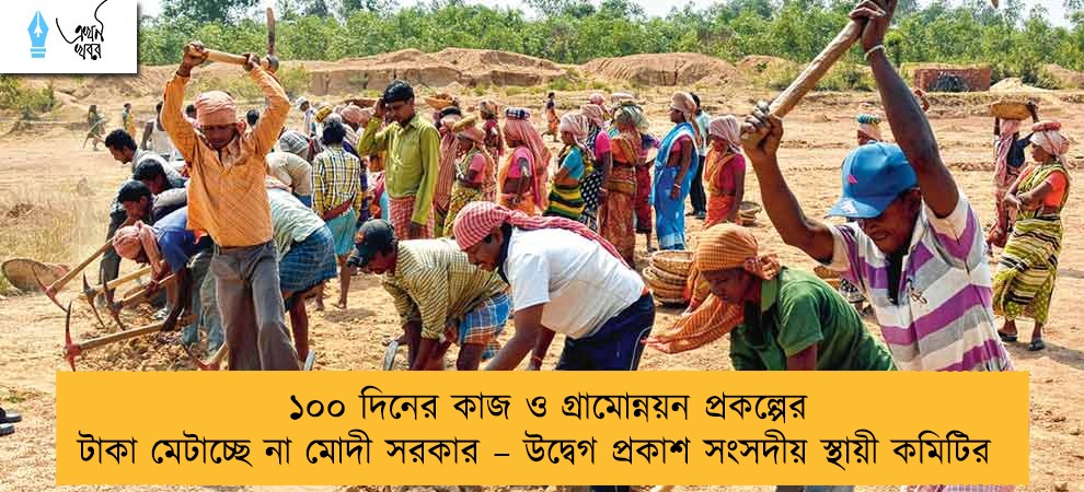 ১০০ দিনের কাজ ও গ্রামোন্নয়ন প্রকল্পের টাকা মেটাচ্ছে না মোদী সরকার – উদ্বেগ প্রকাশ সংসদীয় স্থায়ী কমিটির