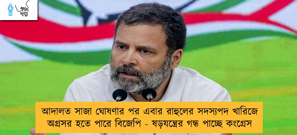 আদালত সাজা ঘোষণার পর এবার রাহুলের সদস্যপদ খারিজে অগ্রসর হতে পারে বিজেপি - ষড়যন্ত্রের গন্ধ পাচ্ছে কংগ্রেস