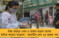 চিন্তা বাড়িয়ে এবার ৫ হাজার ছাড়াল দেশের দৈনিক করোনা সংক্রমণ - অ্যাকটিভ কেস ২৫ হাজার পার