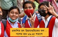 প্রকাশিত হল উচ্চমাধ্যমিকের ফল – পাশের হার ৮৯.২৫ শতাংশ