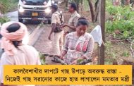 কালবৈশাখীর দাপটে গাছ উপড়ে অবরুদ্ধ রাস্তা - নিজেই গাছ সরানোর কাজে হাত লাগালেন মমতার মন্ত্রী